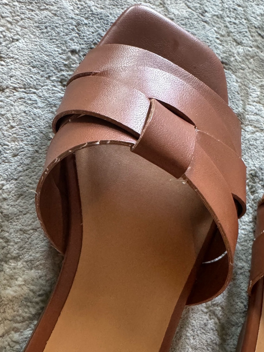 Old Money Style Women's Brown Slide Sandals - Picture 6 of 8
